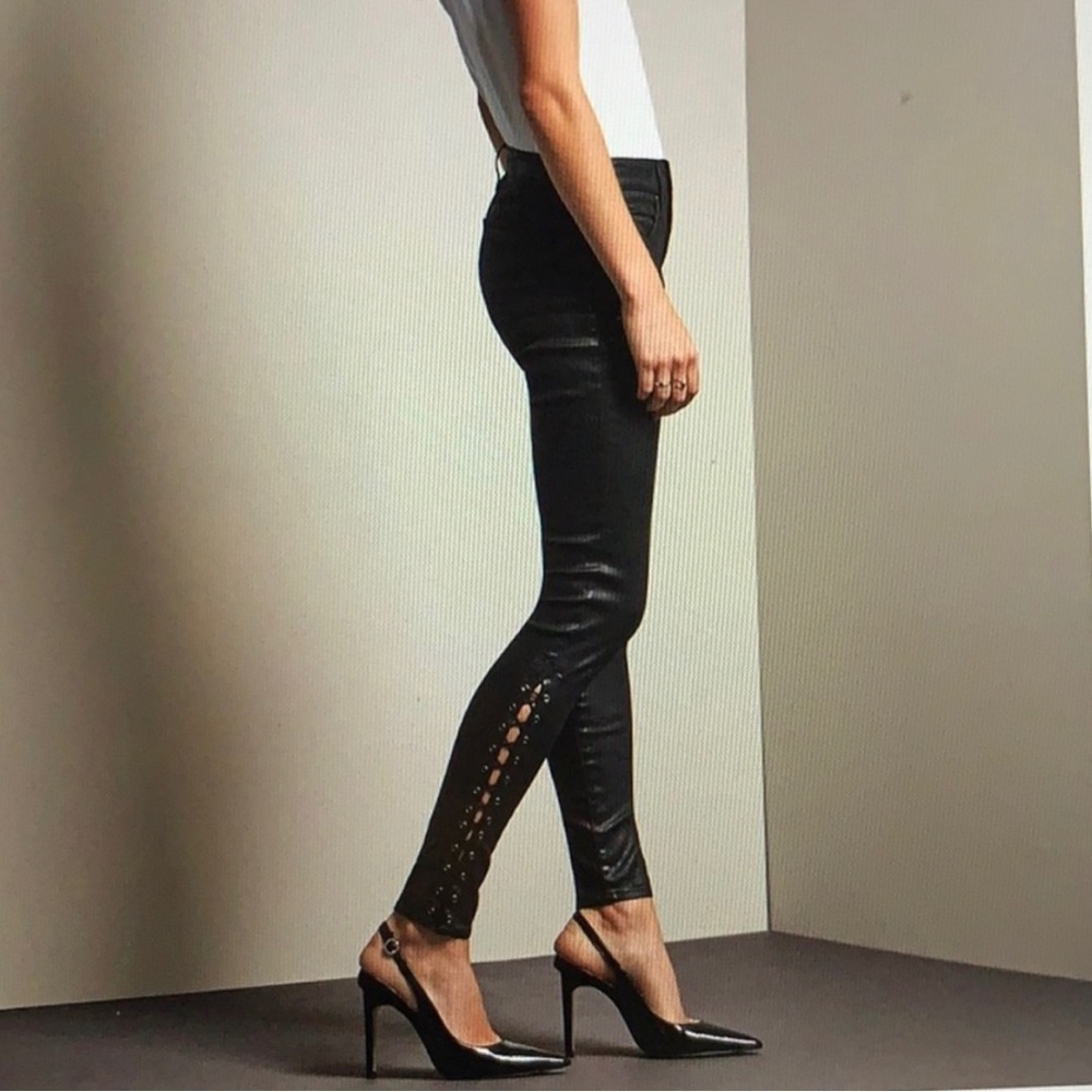 AG Adriano Goldschmied skinny fit pleather pants